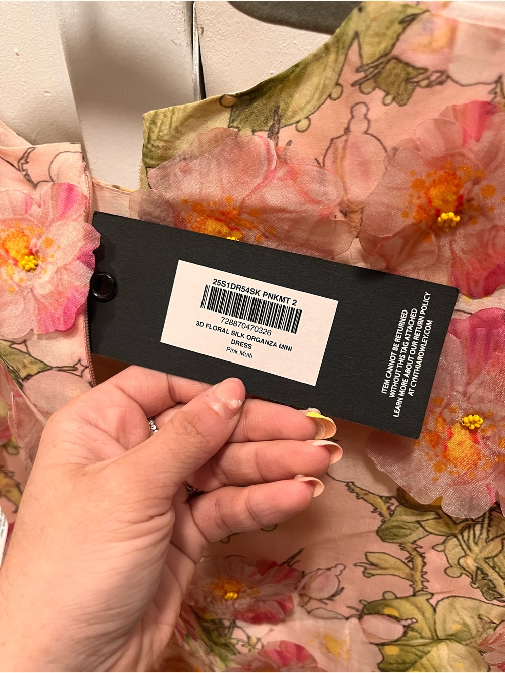 Cynthia Rowley Poppy Pink Silk Mini Dress - Picture 4 of 6